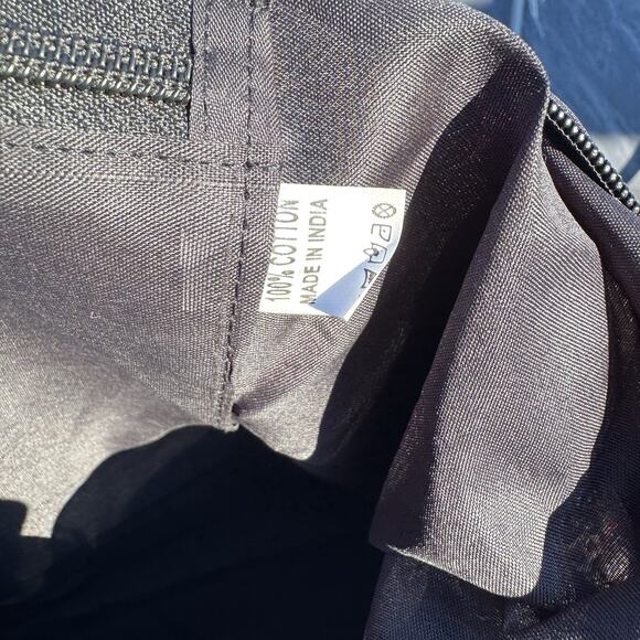 Handmade Blanket Tote Southwestern Navajo Boho Tan Red Black Large Shoulder Bag - Picture 8 of 14